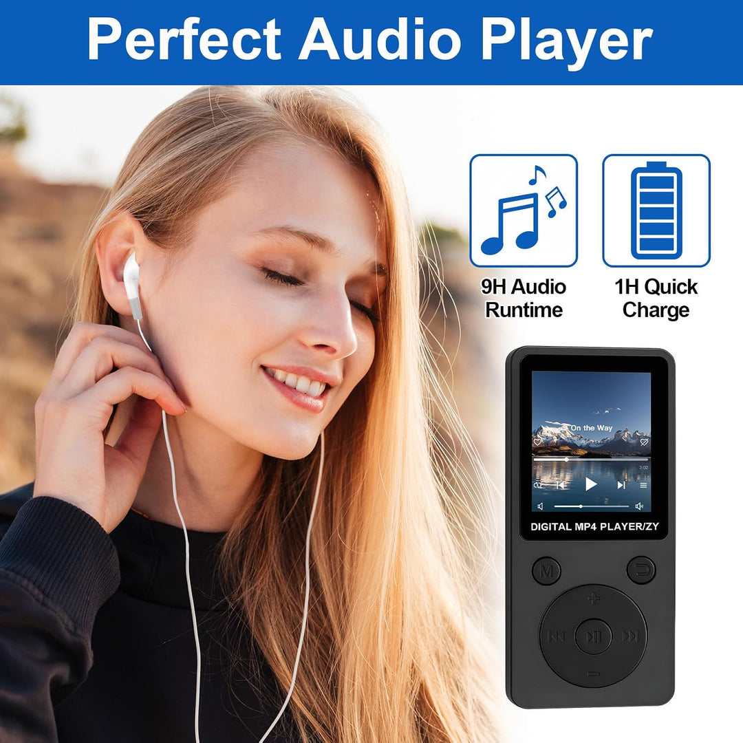 MP3 Player Bluetooth 5.3 32GB, Tragbarer Musikplayer mit Lautsprecher