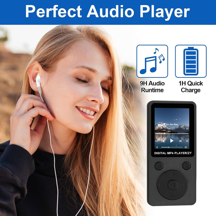 MP3 Player Bluetooth 5.3 32GB, Tragbarer Musikplayer mit Lautsprecher