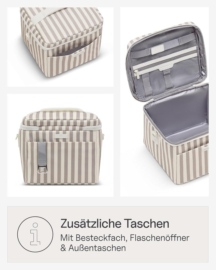 Kapten &amp; Son Oulu Cooler Bag Muted Rose Striped 11 L Kühltasche faltbar, Muted Rose Striped