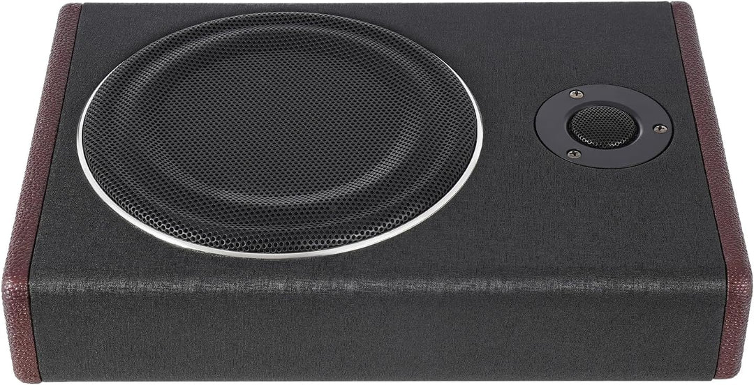 8“ Ultra Slim Active Car Subwoofer Under-Seat Powered Subwoofer Speaker Audio Sub Bass Box 600w Comp