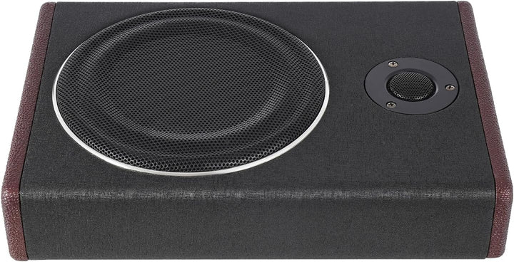 8“ Ultra Slim Active Car Subwoofer Under-Seat Powered Subwoofer Speaker Audio Sub Bass Box 600w Comp
