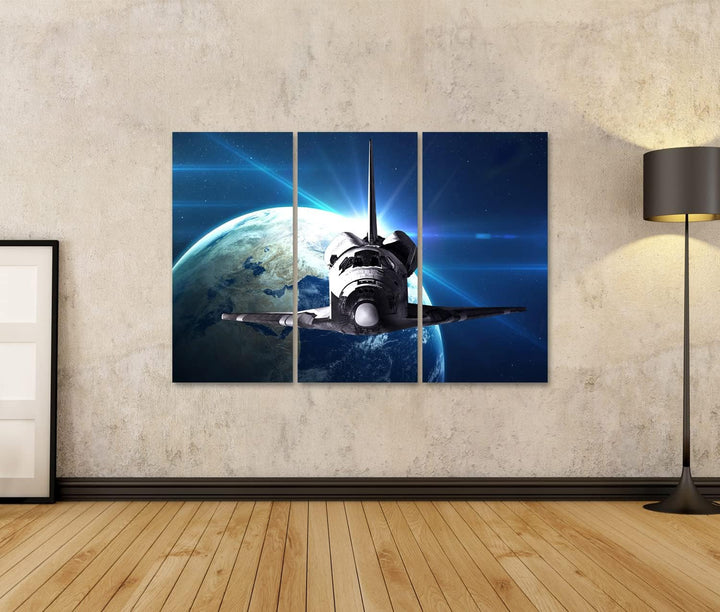 islandburner Bild auf Leinwand Raumfähre Auf Einer Mission Im Weltall Bilder Wandbilder Poster Leinw