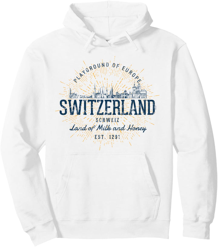 Switzerland Retro Stil Vintage Schweiz Pullover Hoodie