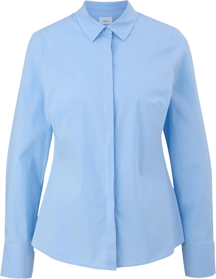 s.Oliver BLACK LABEL Bluse mit Ziernähten 34 Hellblau, 34 Hellblau