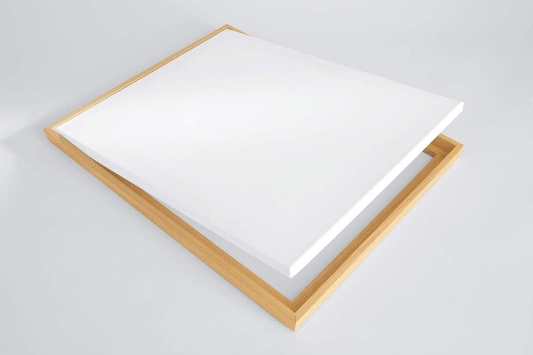 Leon Schattenfugenrahmen für Leinwandbild Rahmen für Canvasbild 40x120 cm Farbwahl Hier Buche Dekor