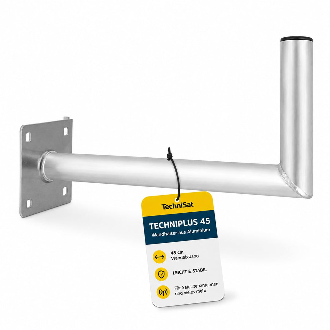 TechniSat TECHNIPLUS 45 Alu-Wandhalter mit 45 cm Wandabstand (Halter für Sat Antennen, Wandbefestigu