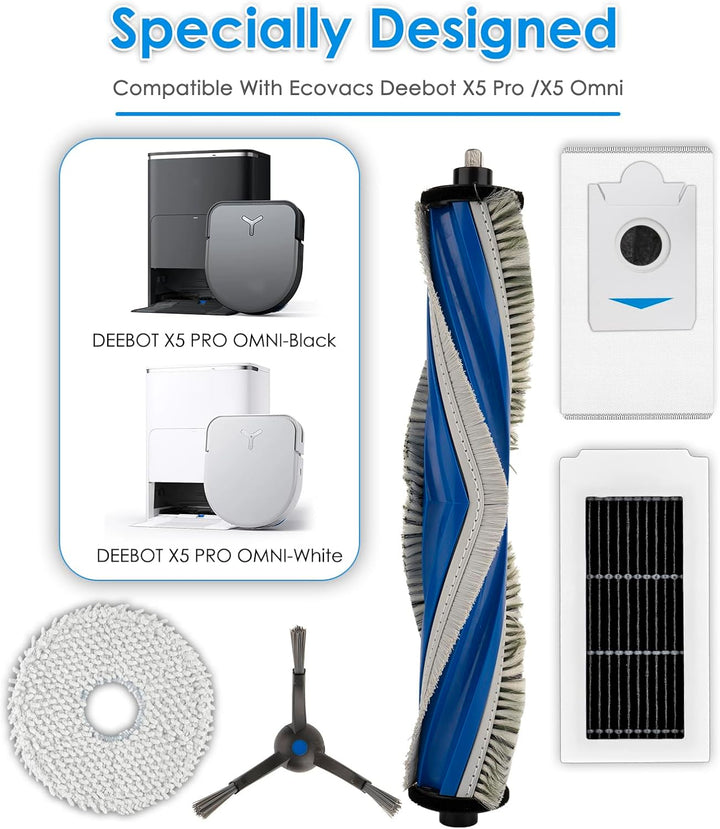 (21 Stück) X5 Omni Ersatzteile kompatibel mit dem ECOVACS DEEBOT X5 Omni/X5 Pro Omni Saugroboter: 1