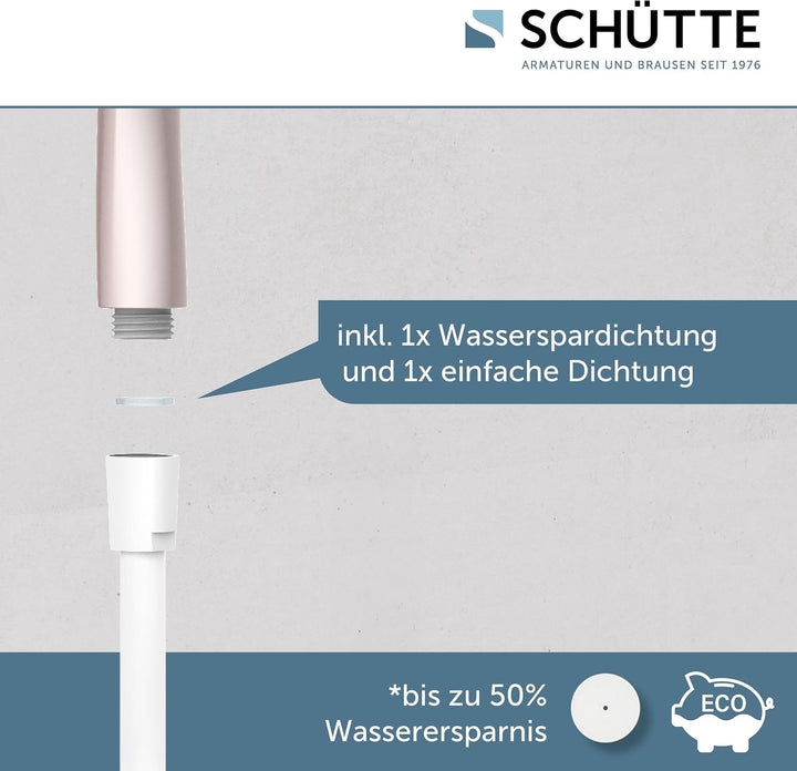 SCHÜTTE Handbrause CAPRI mit Samtstrahl-Technologie | Duschkopf mit über 300 Düsen und 3 einstellbar