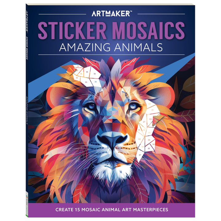 Hinkler Art Maker Sticker Mosaik Erstaunliche Tiere - Malen nach Aufkleber - Stickerbuch Erwachsene