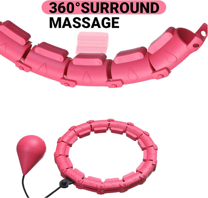 Hula Reifen Hoop Erwachsene,Smart Hula Fitness Reifen mit Gewicht und 24 Abnehmbaren Teilen auch für