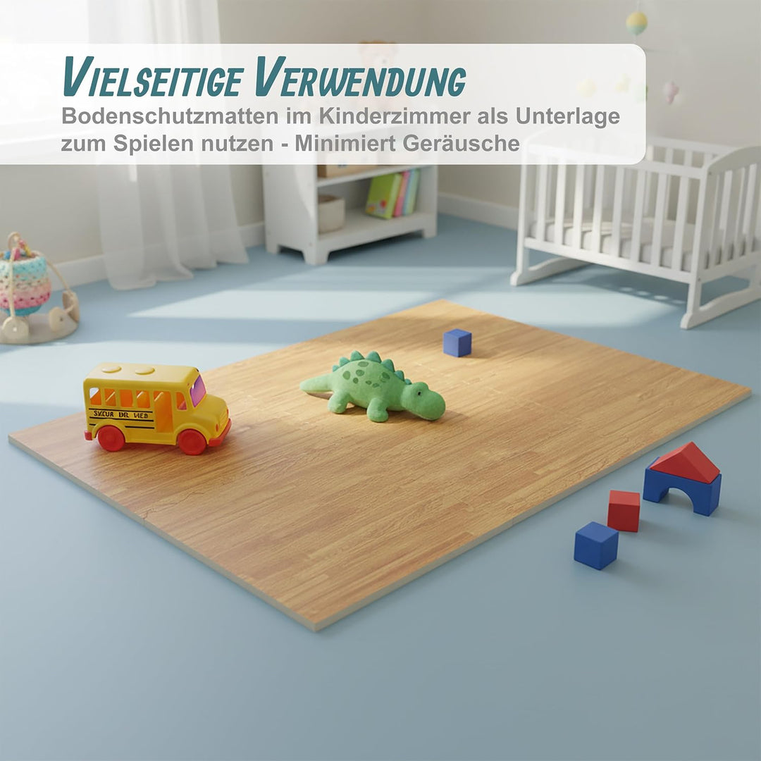 Relaxdays Bodenschutzmatte, 9 Puzzlematten f. Sport &amp; Fitnessgeräte, 0,85 m², EVA Schaumstoff BPA-fr