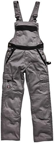 Dickies Industry300 Latzhosen Arbeitshosen Service, Farbe:grau/schwarz;Grösse:48 Grau/Schwarz 48, Gr