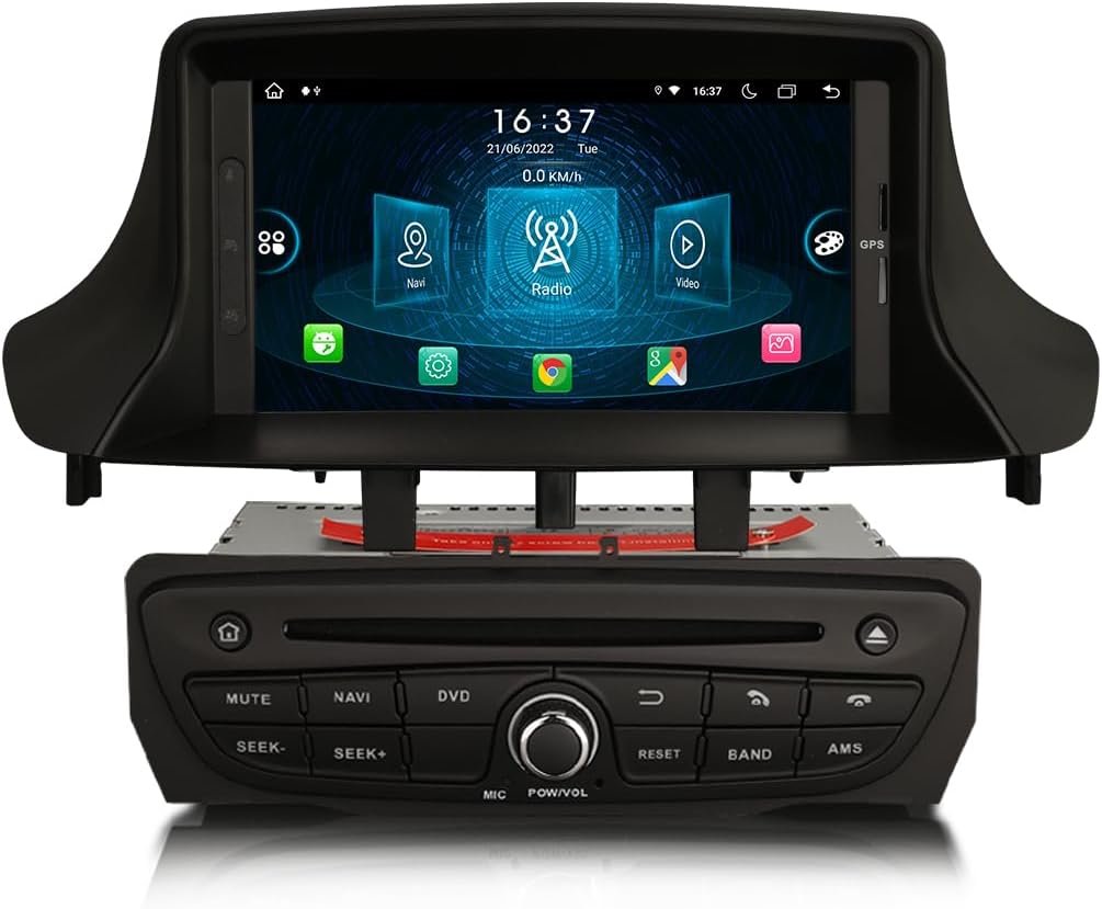 Erisin 7 Zoll 8-Kern 4GB RAM 64GB ROM Android 14 Autoradio Bluetooth mit GPS Navigation Für Renault