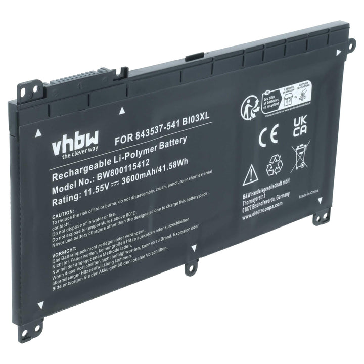 vhbw Akku kompatibel mit HP Stream 14-cb109nl, 14-cb111wm, 14-cb112nl, 14-cb140nr, 14-cb160nr Notebo