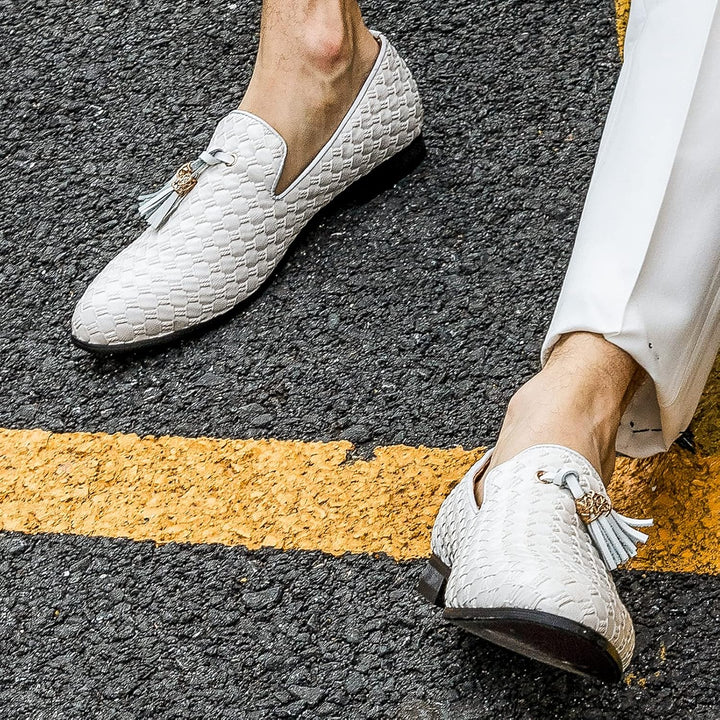 MEIJIANA Herren-Mokassins Business Schuhe Herren Schuhe Mokassins Slipper Herren 43 EU Weiss 04, 43