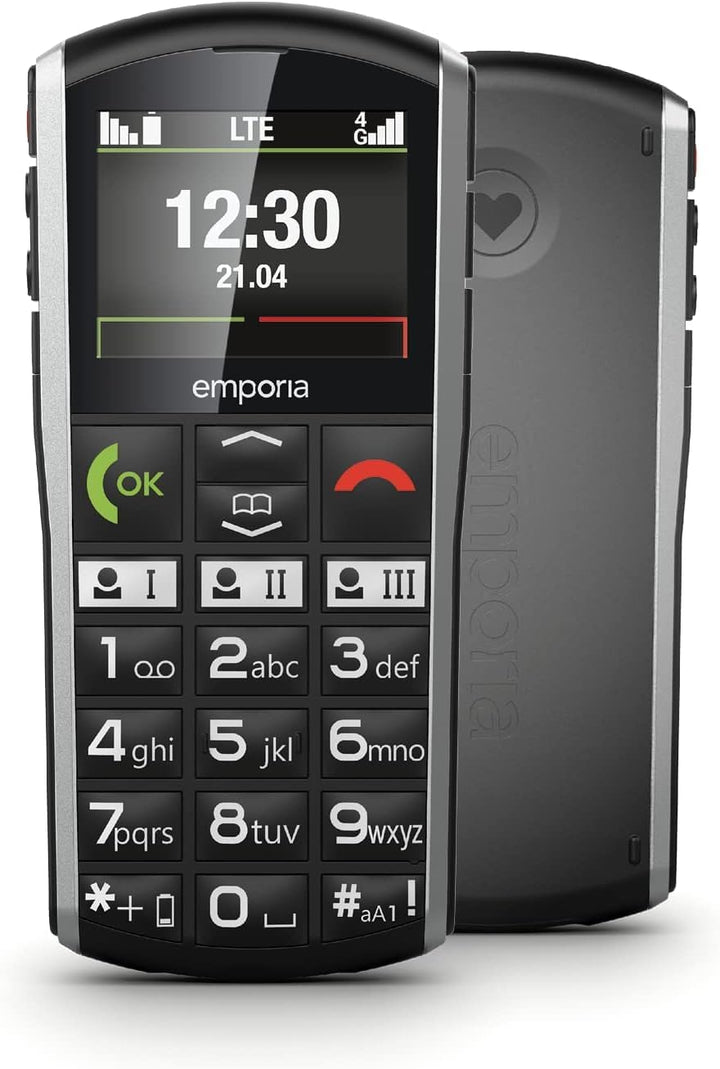 emporiaSIMPLYCITY-LTE, Tastenhandy ohne Vertrag, Mobiltelefon mit Notruftaste, Extra grosse Tasten,