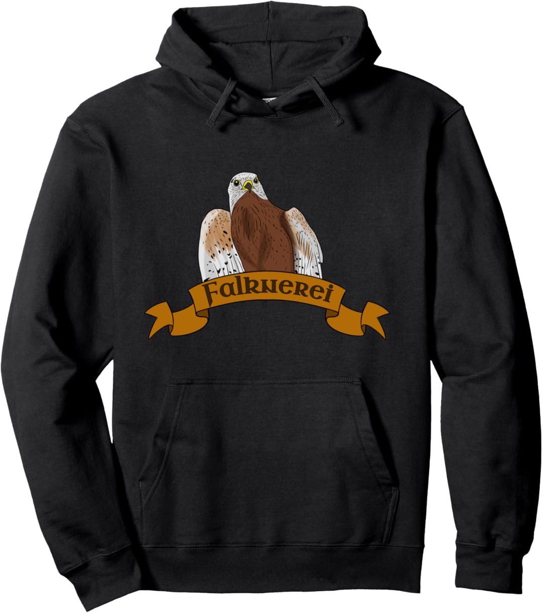 Falke mit Banner - Falknerei Pullover Hoodie