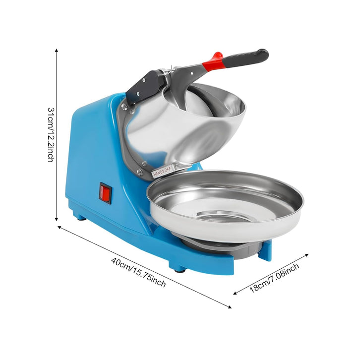 65kg/H Elektrischer Ice Crusher 2200Rpm, 300W Elektrischer Eiszerkleinerer mit Ersatz-Plastikring, E