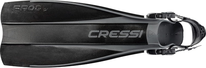 Cressi Geräteflossen Tauchen Frog Made in Italy Verstellbare Flossen S/M Schwarz, S/M Schwarz