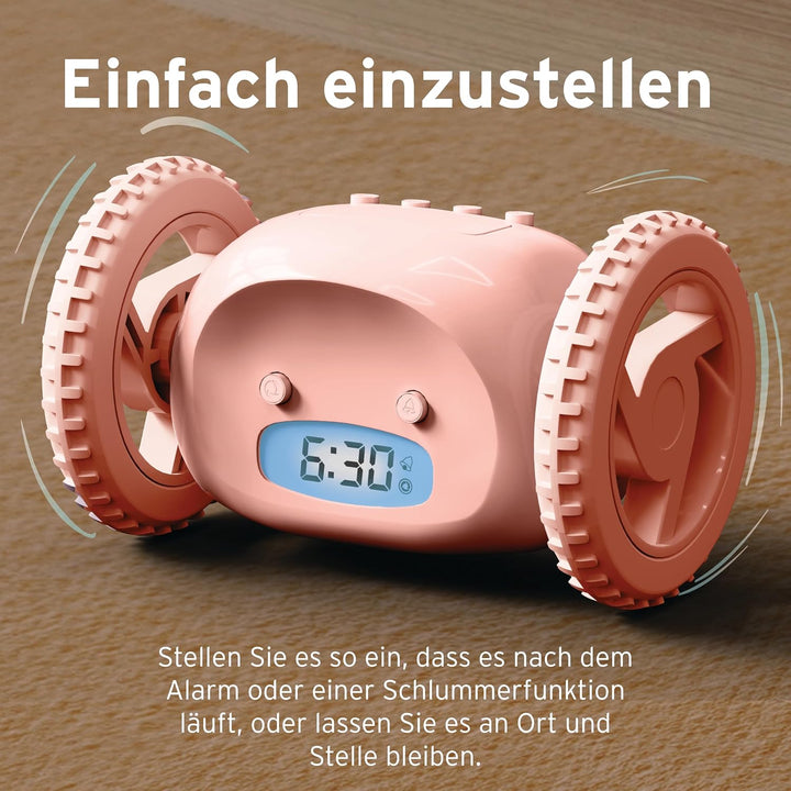 CLOCKY Lauter Wecker für schwere Schläfer auf Rädern (Erwachsene Kinder) Weglaufen, Fahrender, Sprin