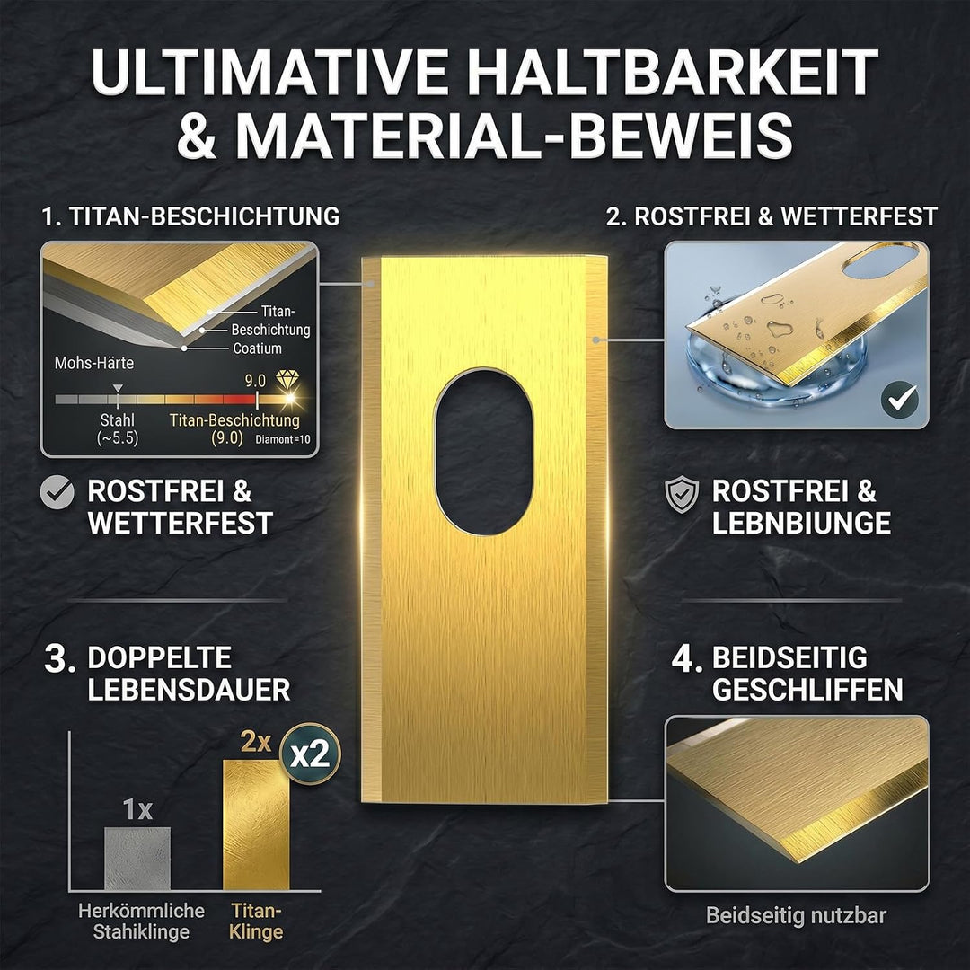 HAUSPROFI 60x Titan Ersatzmesser Ersatzklingen für MOVA Aero (600/1000/1200/1800), LiDAX Ultra, NAVA