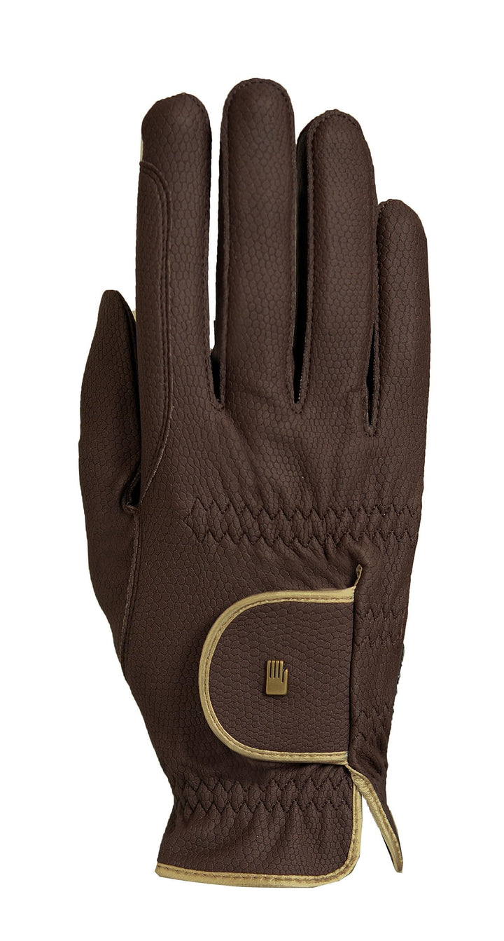 Roeckl Sports Reithandschuh LONA, Ladies Sommer Handschuh, 6 Farben, Grösse 6-8.5 6.5 Mokka/Gold, 6.