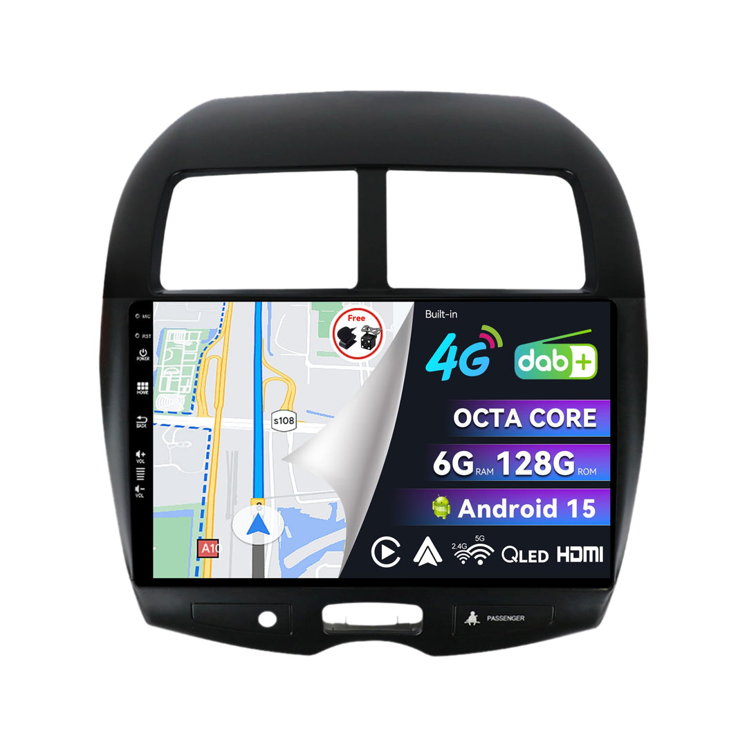 Eingebaut 4G &amp; DAB | Android 15 QLED Autoradio für Mitsubishi ASX (2010-2019) |6G+128G | Carplay &amp; A