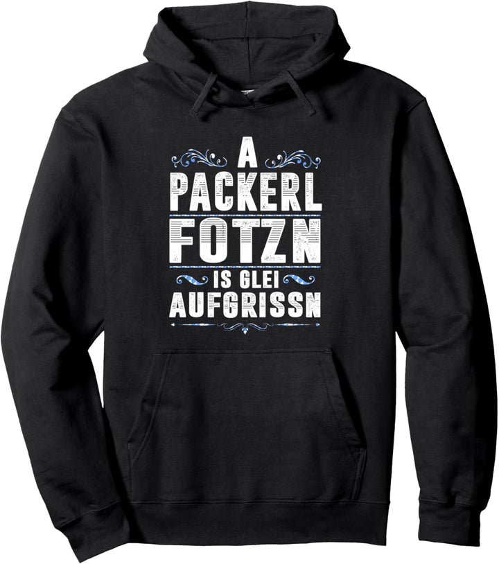 Bayern Packerl Fotzn Bayrischer Spruch Pullover Hoodie