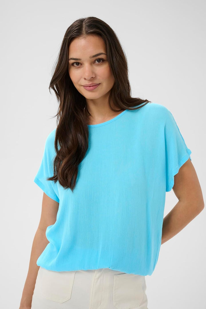 KAFFE Damen Bluse ärmellos KAamber KAamber Stanley Kurzarm 34 Aquarius, 34 Aquarius