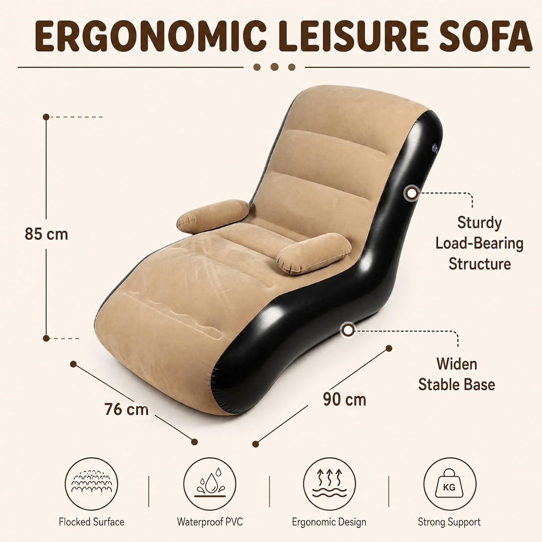 Aufblasbares Sofa Camping mit Fusspumpe-Camping Sofa Aufblasbares Luftsofa
