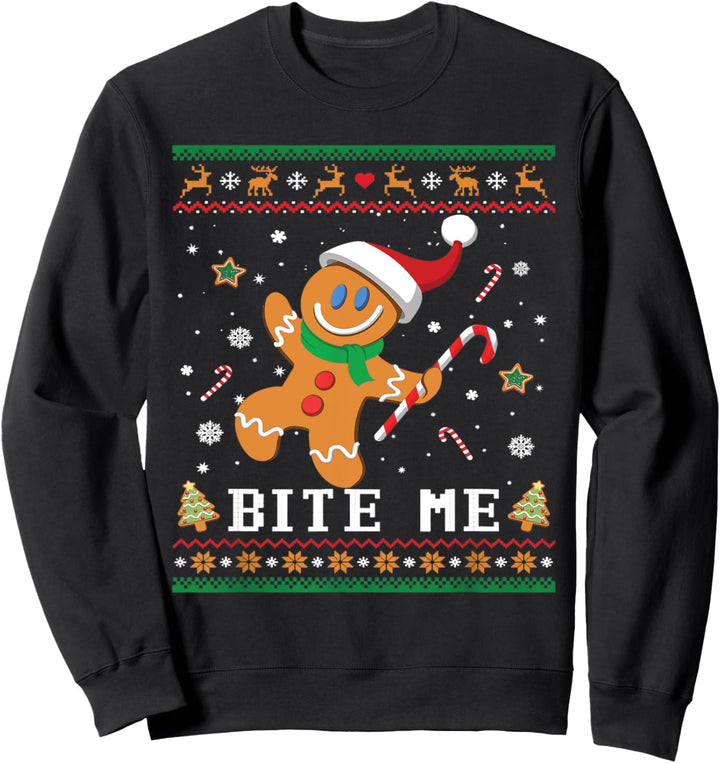 GINGERBREAD MAN BITE ME Sweatshirt