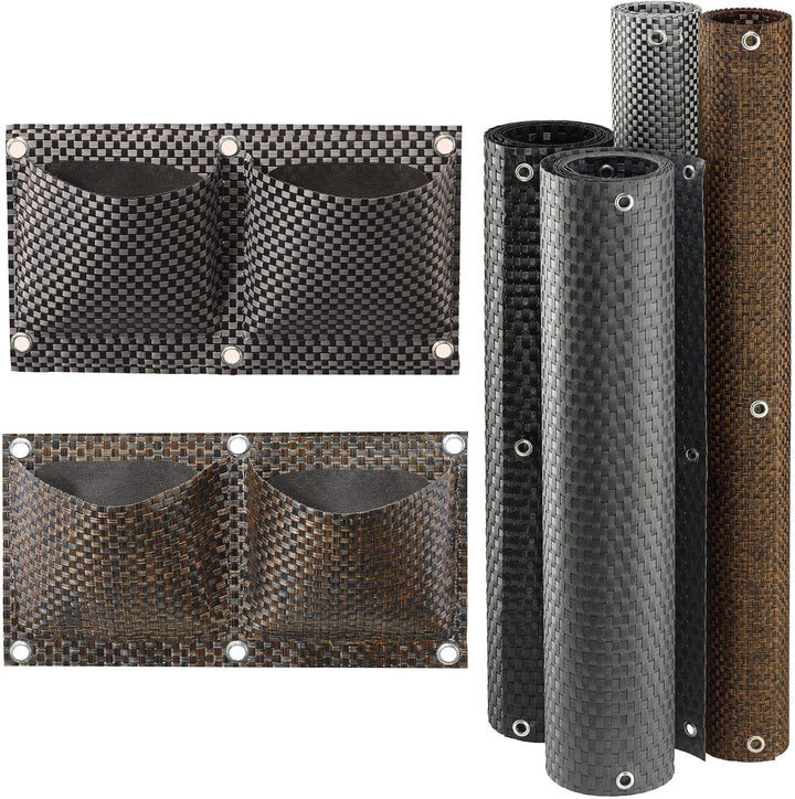 CelinaSun Sichtschutz Balkon 0,75 x 6 m schwarz Polyrattan Balkonbespannung mit Kabelbinder Balkonum