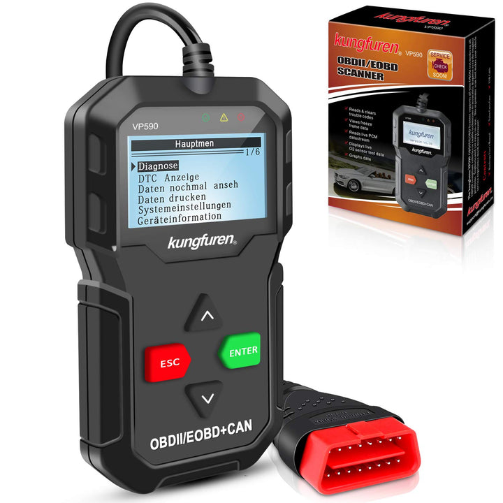 OBD2 Scanner, OBD2 Reader Classic Enhanced Universal Cable Car Engine Fault Code Scanner OBD Diagnos