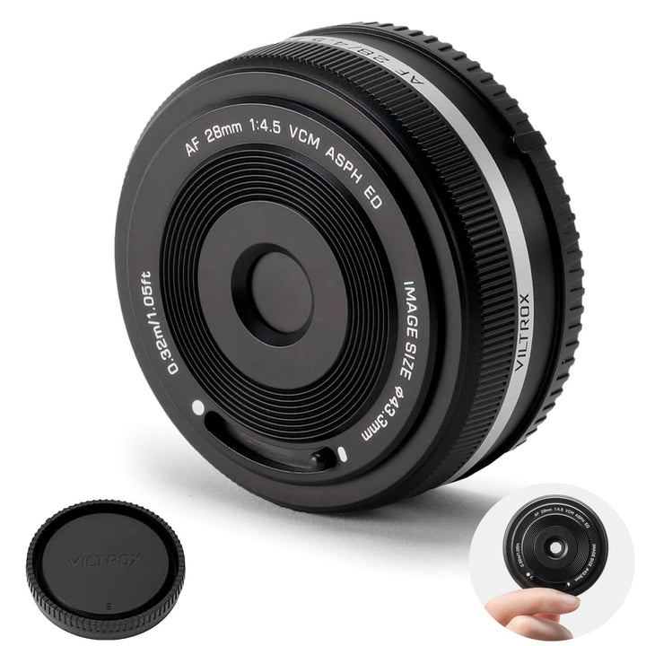 VILTROX 28mm F4.5 FE Pancake Vollformat Autofokus Weitwinkel Festbrennweite für Sony E-Mount Kameras