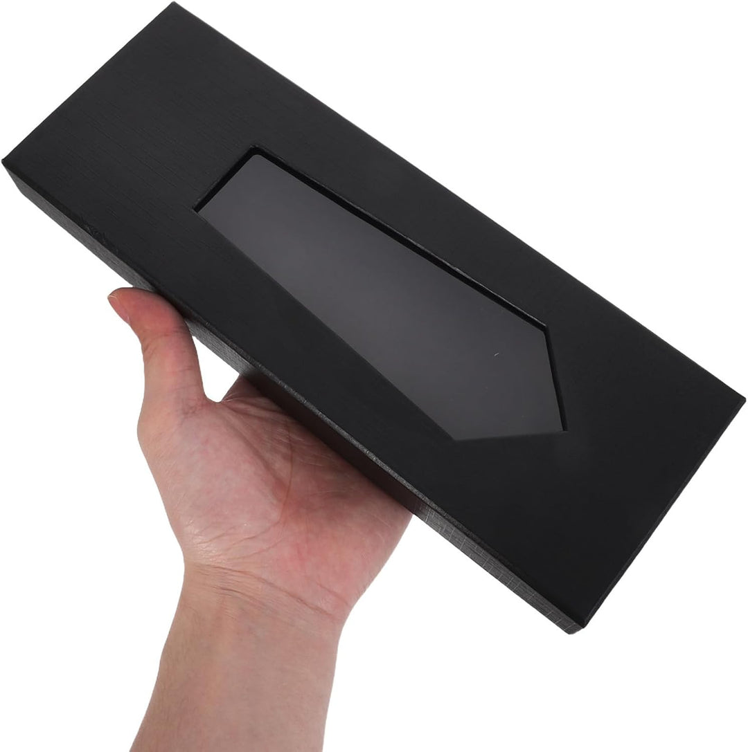 2 Stück Schwarze Krawattenbox mit Sichtfenster