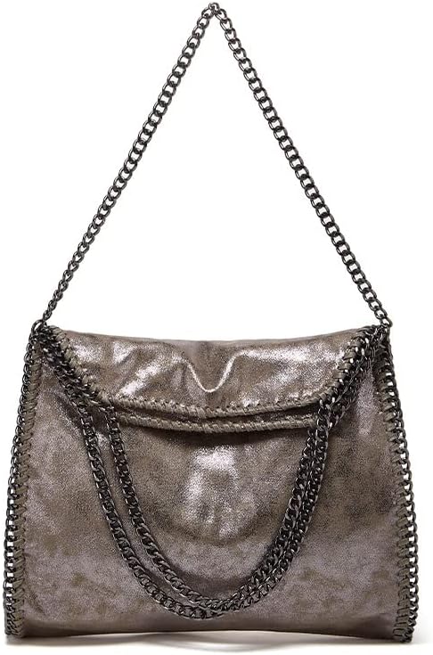 Damen Handtasche Frauen Kunstleder Crossbody Schultertasche Mode Kette Tasche Grosse Hobo-Taschen fü
