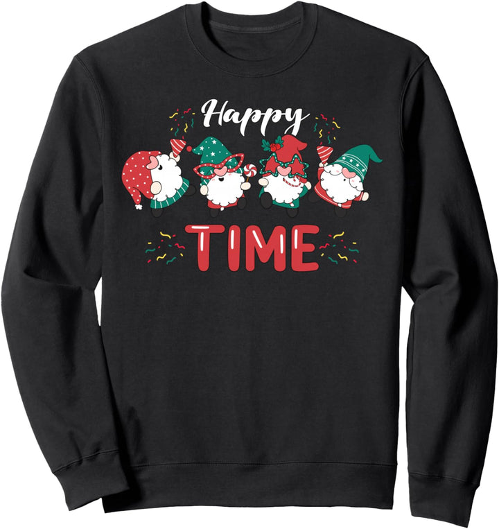 Feiernde Wichtel, Weihnachten, Christmas, Happy Time Sweatshirt