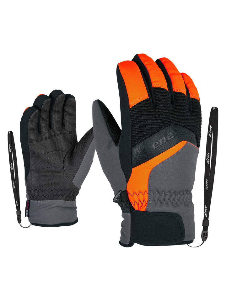 Ziener Unisex Kinder Labino Skihandschuhe 4.5 new orange.magnet, 4.5 new orange.magnet