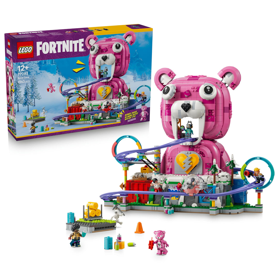 LEGO Fortnite Rave Cave - Interaktives Spielzeug mit Freizeitpark-Modell und 6 Minifiguren - Zimmerd
