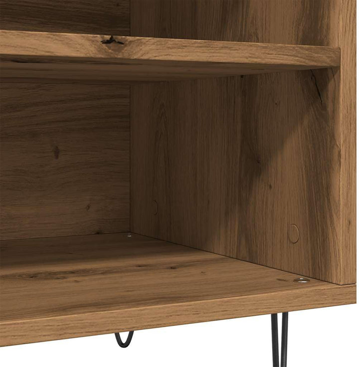 vidaXL Plattenschrank Artisan-Eiche 84,5x38x48 cm Holzwerkstoff Eiche Handwerklich, Eiche Handwerkli