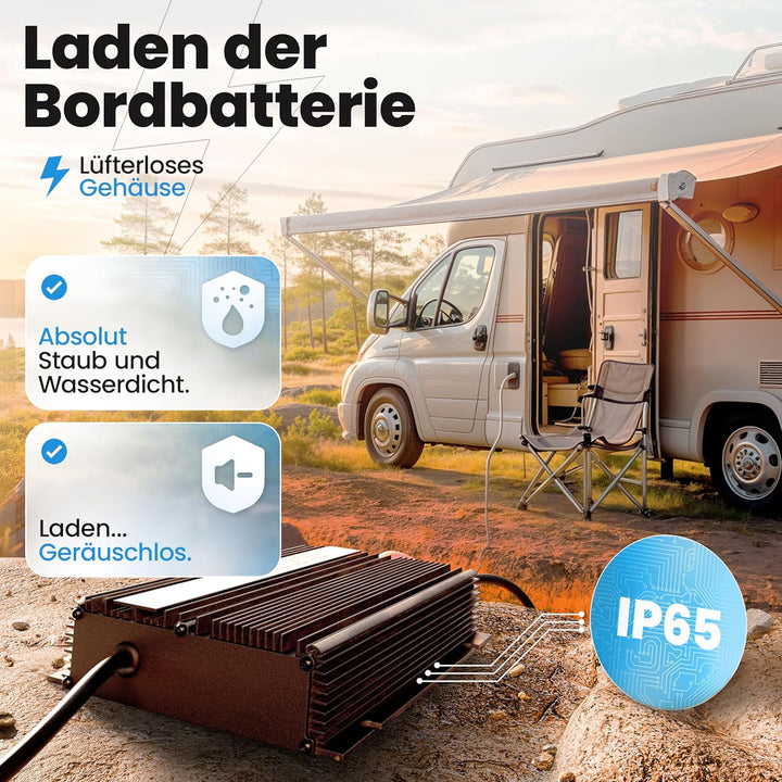 12V Batterie-Ladegerät LiFePO4 14,6V 40A 600W | Optimiert für Lithium-Eisenphosphat-Akku | Auto-Batt