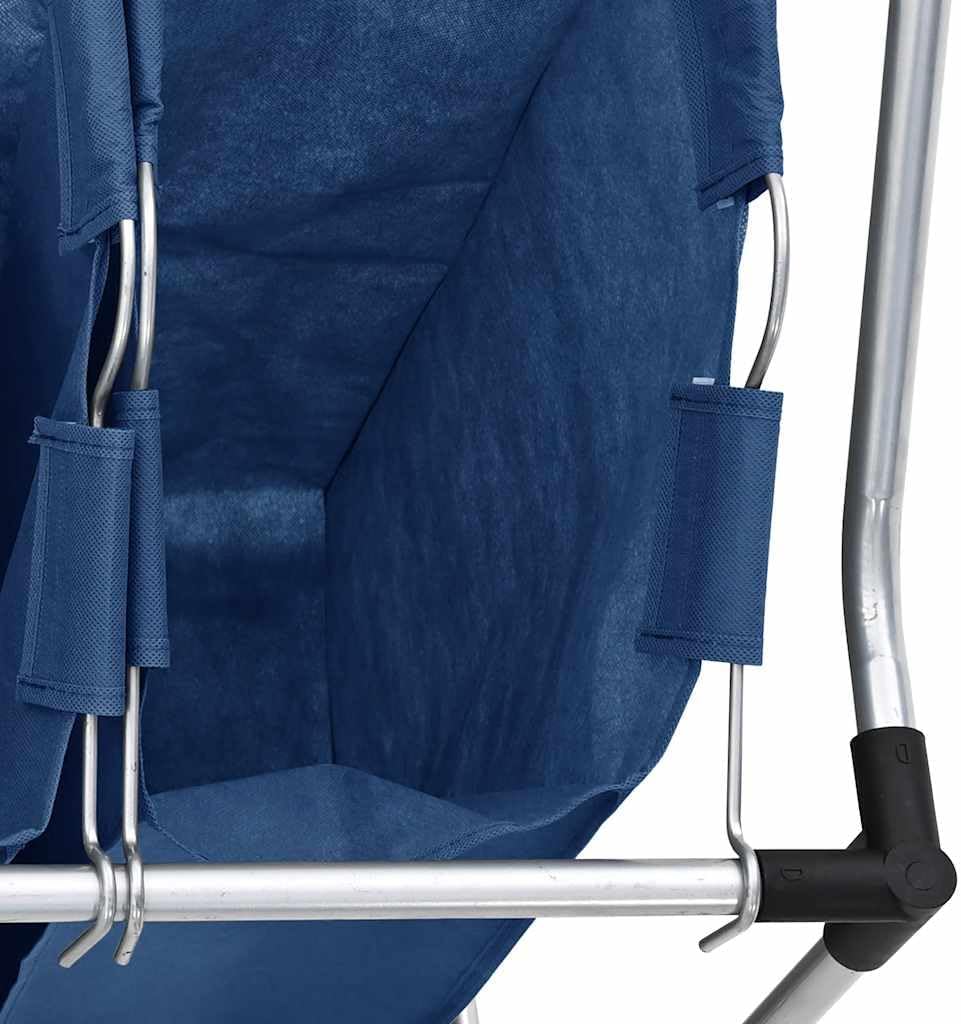 vidaXL Wäschesortierer mit 3 Taschen Rollen Wäschesammler Wäschekorb Wäschebox Wäschewagen Wäscheton