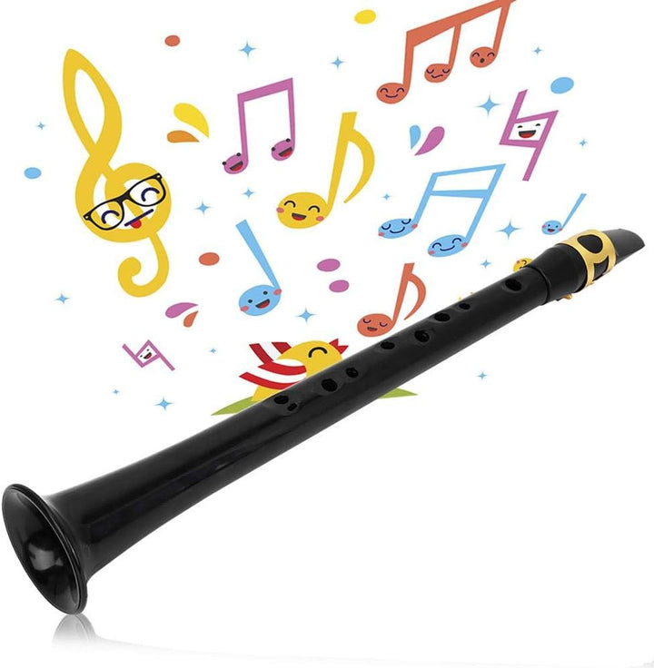 Bb Taschensaxophon, Mini Blasinstrument mit Blatt und Tragetasche, Kunststoff Saxophon für Schüler,