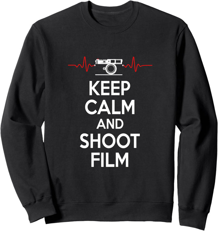 Keep Calm And Shoot Film Retro Rangefinder Kamera Fotograf Sweatshirt