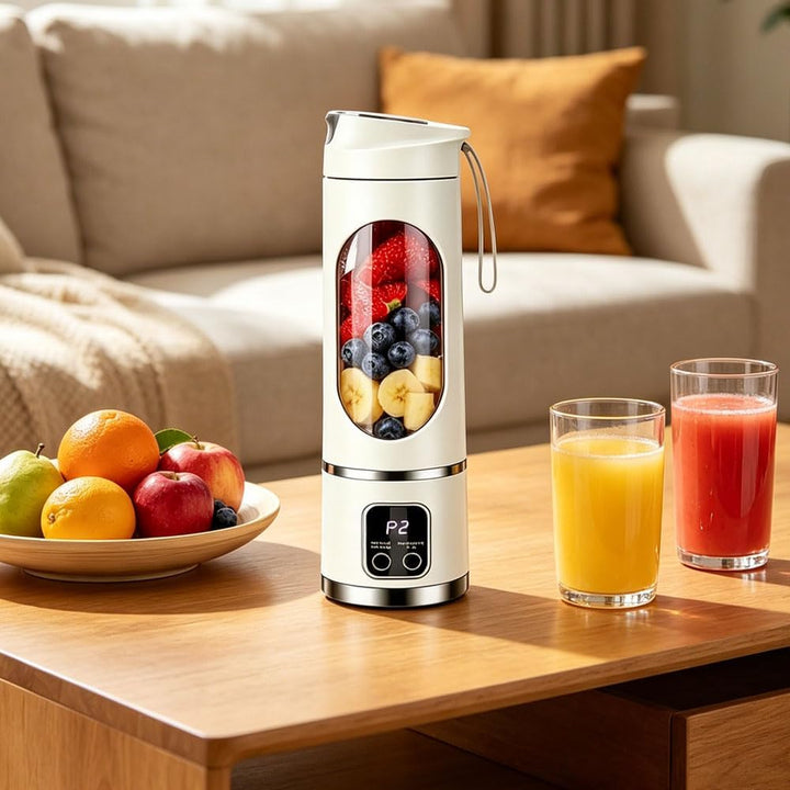 Tragbarer Mixer Smoothie Maker To Go, 450ml Portable Blender, USB Wiederaufladbarer Mini Mixer To Go