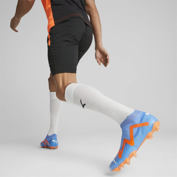 PUMA Herren Future Match+ Ll Fg/Ag Fussballschuh, 42 EU Blue Glimmer Puma White Ultra Orange