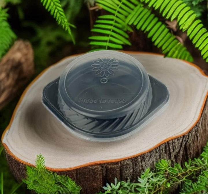 Gastro-Bedarf-Gutheil 120 Mehrweg Suppenschalen mit Deckel und Löffel 500ml Fassungsvermögen Mikrowe