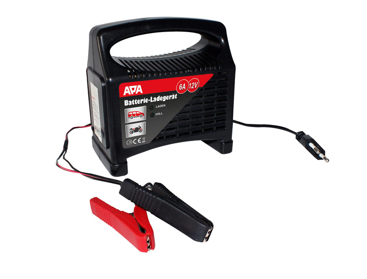 APA 16625 Batterie-Ladegerät, für Bleibatterien, 2-stufig, automatische Sicherung, 12V, 6A