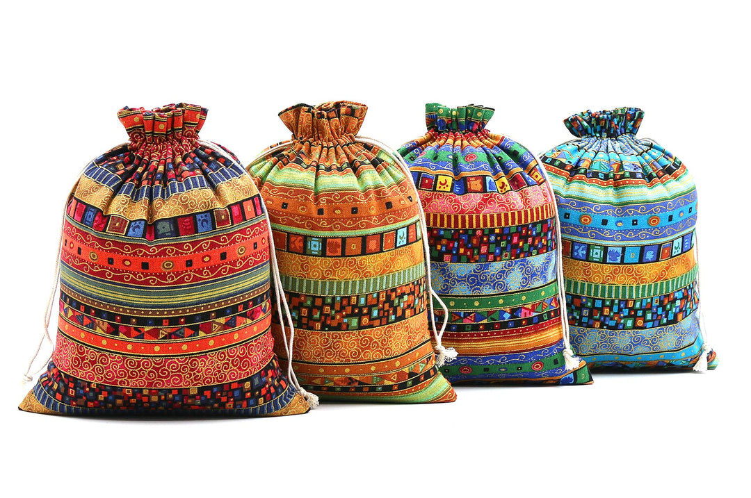 SumDirect 20Pcs Jutesäckchen Jutebeutel, Geschenksäckchen, Jute Sack, Baumwolle Säckchen mit Kordelz