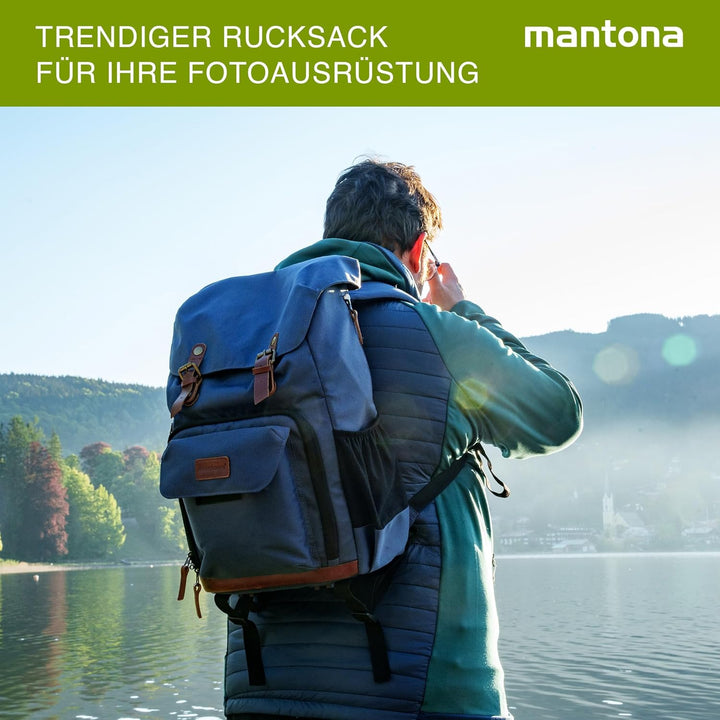 Mantona Fotorucksack Luis Luis junior Blau, Luis junior Blau